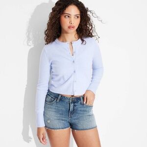 Wild Fable - Women's Mid-Rise EasyRigid Cut-Off Jean Shorts Medium Wash Size 4